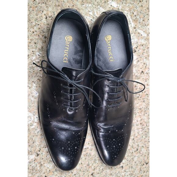 Carrucci Men\'s Size 12 Wholecut Lace Up Black Calf Skin Oxford Dress Shoes main image 2